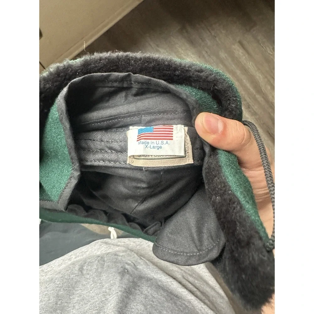 Vintage LL Bean Gore-Tex Adult Size XL Double Ear Flaps Hat Cap USA Green - Picture 9 of 10